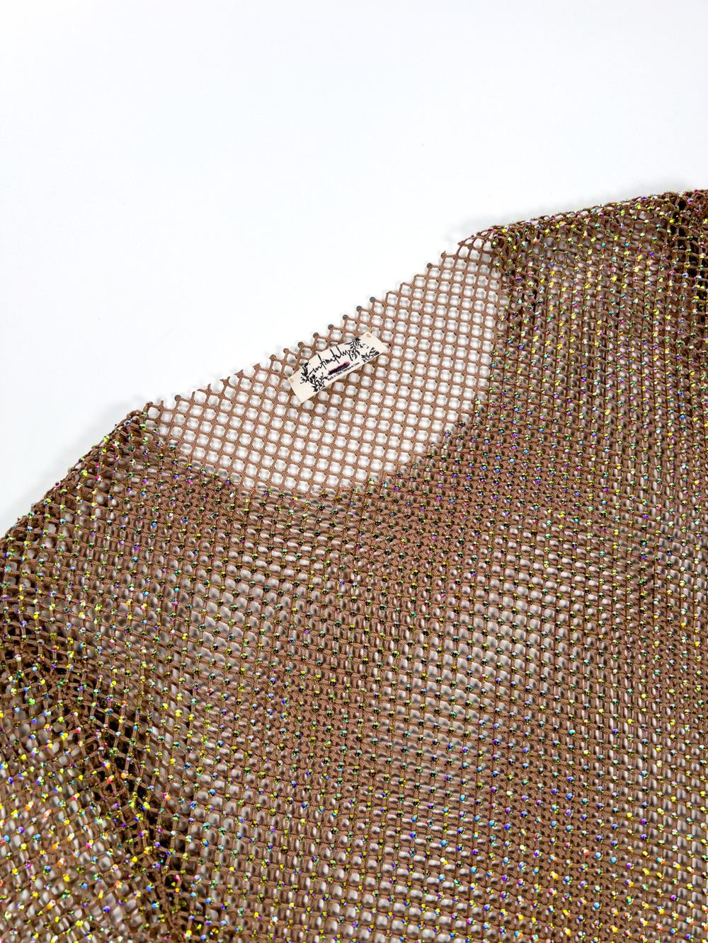 Free People Intimately Size XS Sand Filter Finish Long Sleeve Rhinestone Sparkle